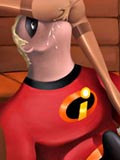 Mrs. Incredible with impressive strength makes Mirage perform oral sex